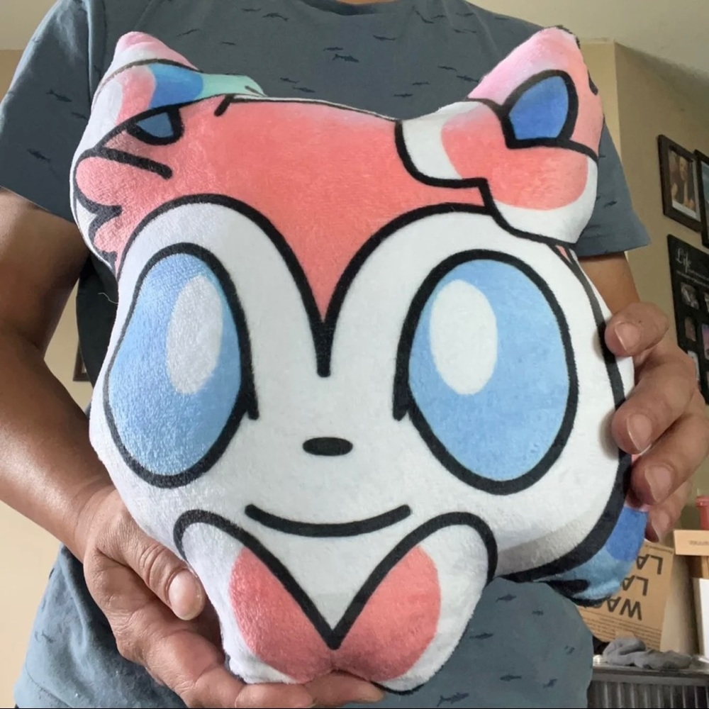 Pink Eevee Sylveon Pokemon Double Side Pillow Plush Stuffed Animal
